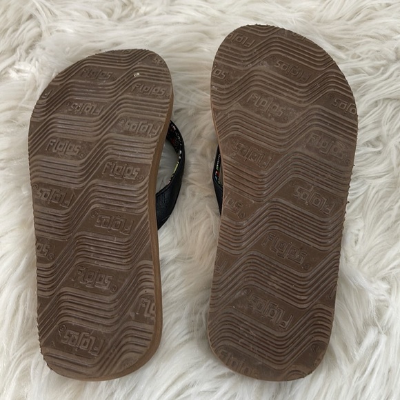 Flojos Ladies' Brown & Black Flip Flop Lightweight Thong Sandals Size 6 - Picture 7 of 10